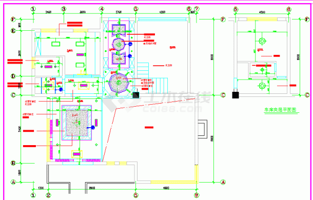 某地豪华框架结构别墅室内装饰CAD设计施工图-图二