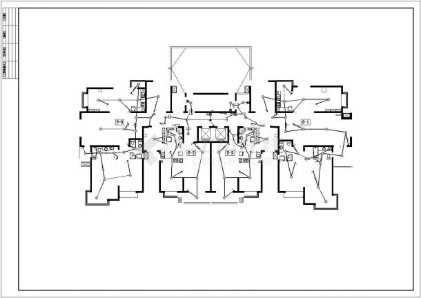 三十三层住宅电气设计CAD施工图-图一