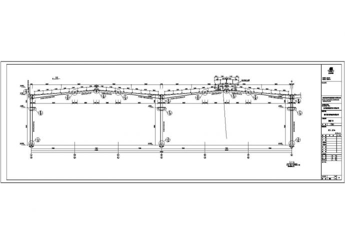 浙江某4连跨单层门式钢架厂房施工图（带天窗）_图1