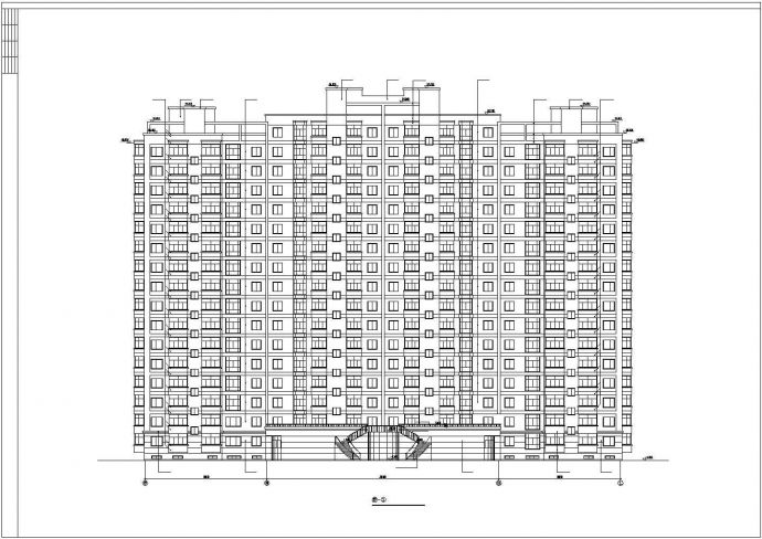 哈尔滨某17层剪力墙结构住宅楼建筑设计方案图_图1