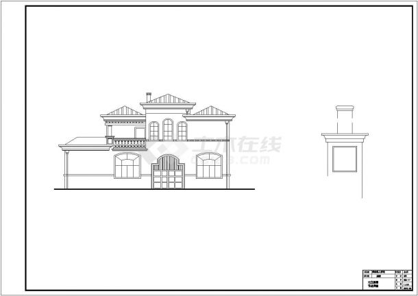 某二层独栋别墅建筑及结构施工图纸-图二