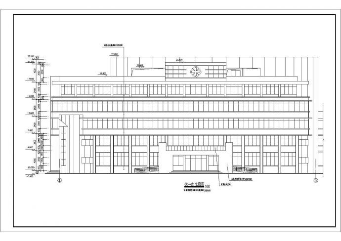 某六层医院门诊及住院楼建筑施工设计图_图1