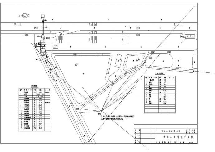 电排站水利设施cad总平面设计施工图_图1
