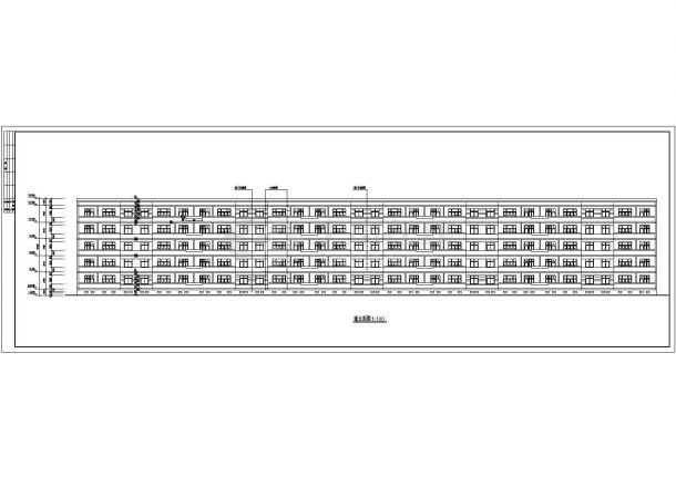 某地区多层住宅楼建筑CAD设计施工图纸方案-图二