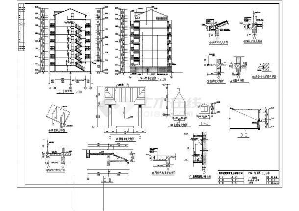 某地7层砖混结构住宅楼建筑设计方案图-图二