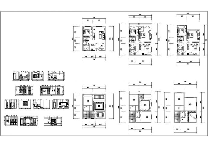 一居室内精装修cad施工设计图平面图案例_图1