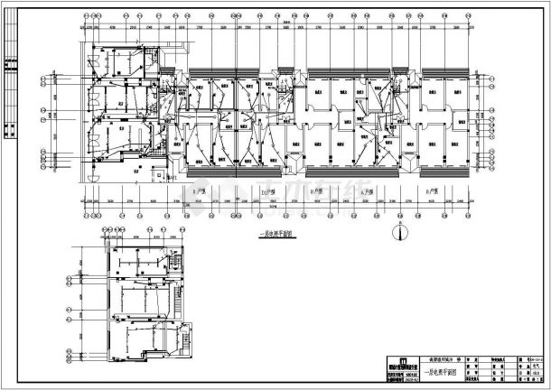 商住小区内部整套电气系统设计施工CAD图纸-图二