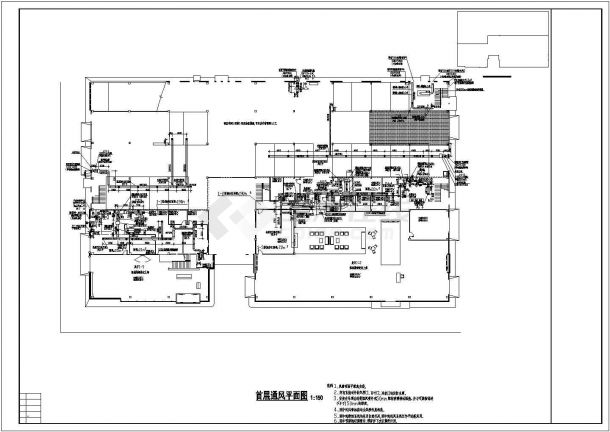 某东风日产研发中心通风设计施工CAD图纸-图二
