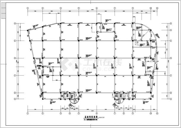 某三层商场建筑设计施工图含结构图-图二