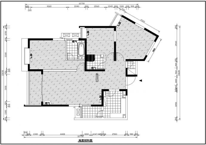 某地四居室装修设计施工CAD图纸_图1