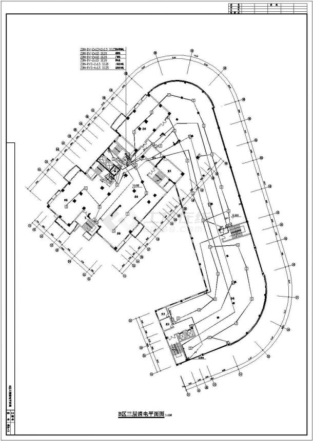 18层商住楼消防电气设计方案全套CAD图纸-图二