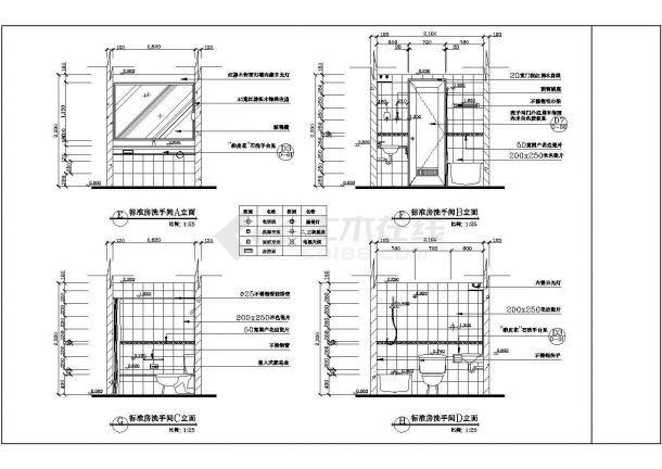 某宾馆套房装修设计施工CAD图纸-图二