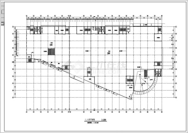 二层商场11714.6平米建筑设计施工图-图一