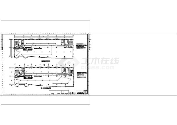 办公大楼强弱电电气cad详细施工平面图纸全套-图二