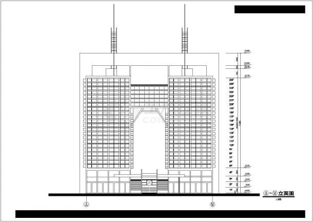 深圳高层框架结构商业综合体建筑设计方案图-图二