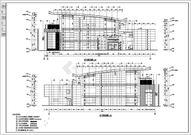 某地三层框架结构综合楼建筑设计施工图-图二