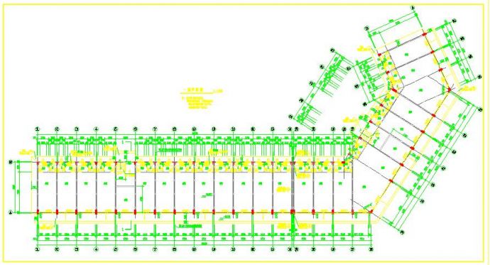某地区大型工业区宿舍建筑施工设计图纸_图1
