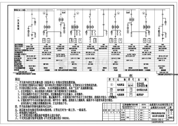 【江西】煤矿设计院设计金溪县污水处理厂变配电房电气施工图-图二