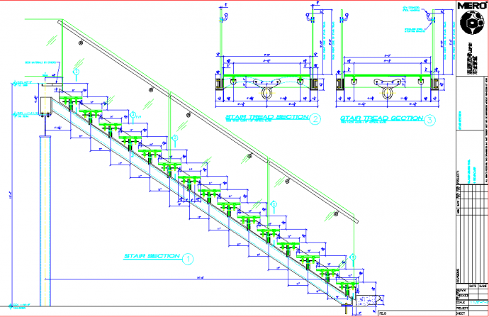 某酒店详细玻璃楼梯建筑CAD设计图_图1