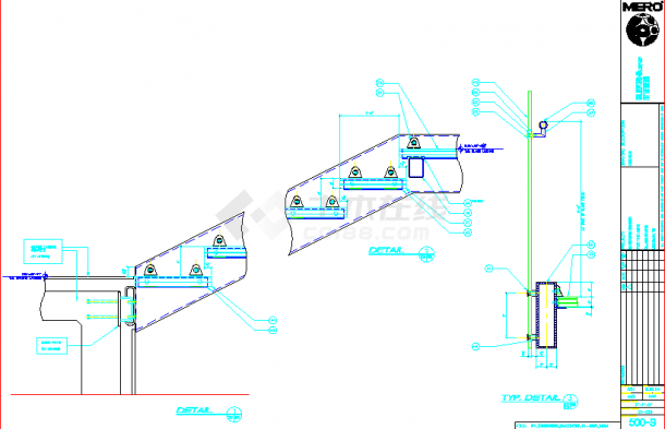 某酒店详细玻璃楼梯建筑CAD设计图-图二
