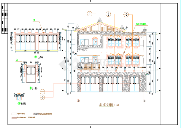 某少数民族风格建筑CAD设计图纸-图二