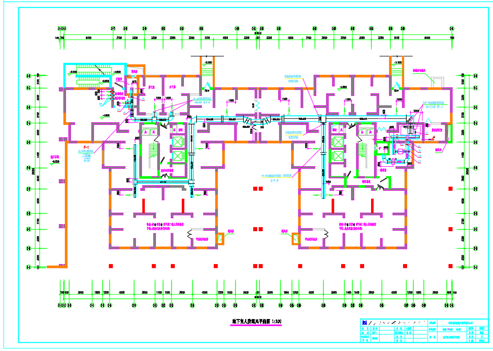 某地33层住宅楼暖通全套施工CAD图（带地下室）
