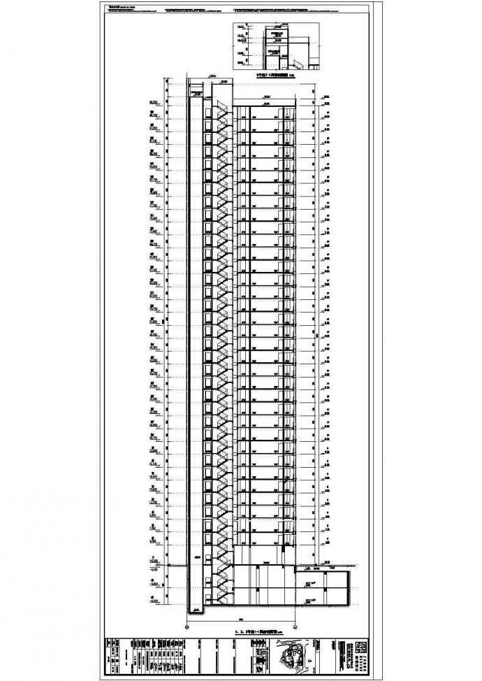 [长沙]知名地产塔式住宅楼建筑平立剖面图（含节能计算书）_图1