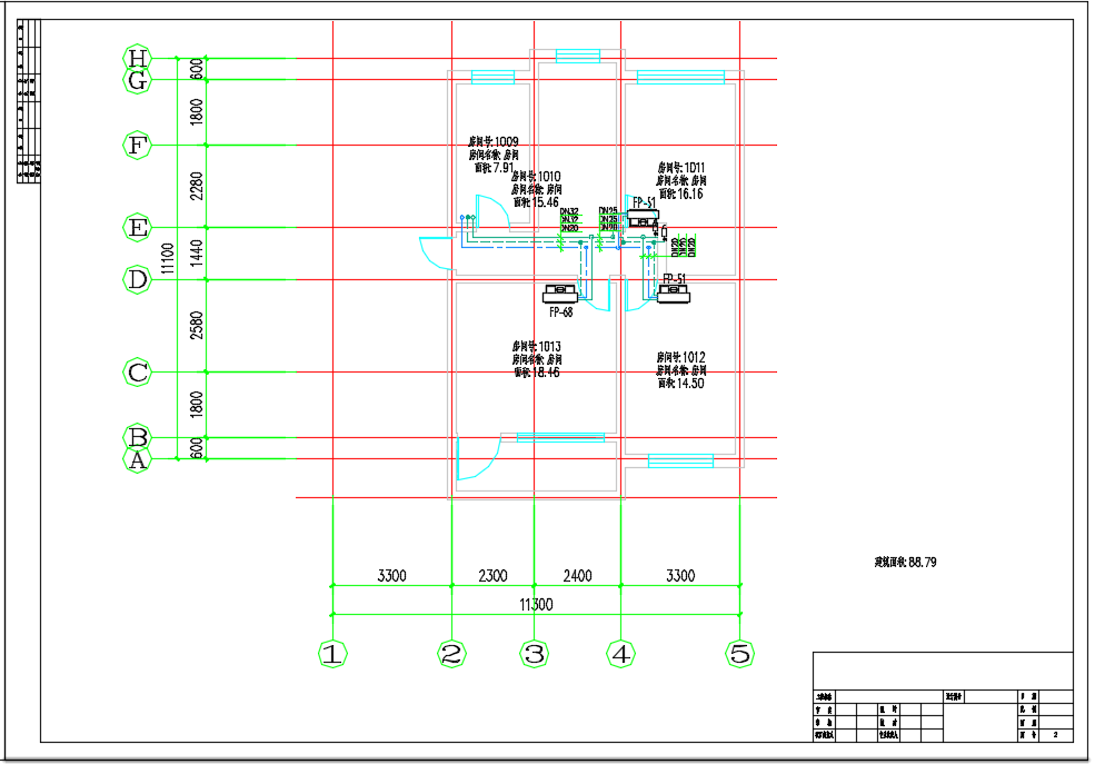 某别墅空气源中央空调设计施工CAD图