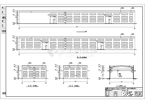 某地单层框架结构厂房建筑及结构设计施工图-图一