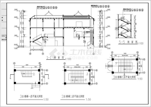 某地3层坡屋面别墅全套建筑施工图-图二