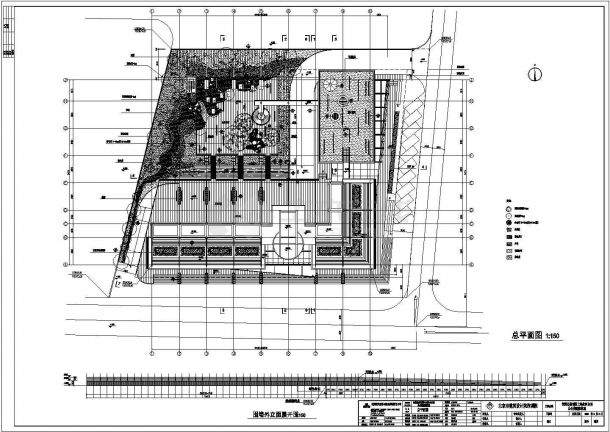某办公楼庭院景观建筑方案设计图纸-图二