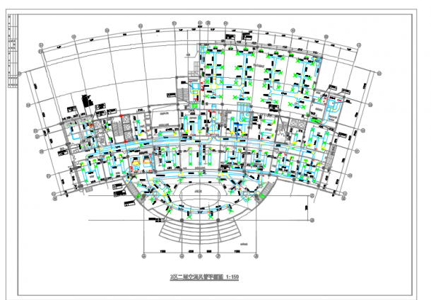 某科技大楼空调通风设计施工CAD图纸-图二