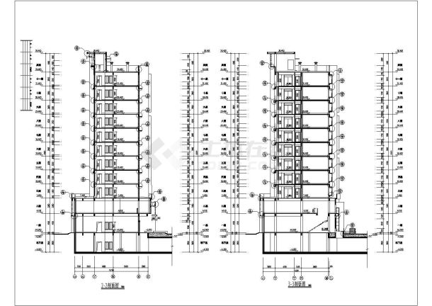 某地11层框剪结构商住楼建筑设计方案图-图二