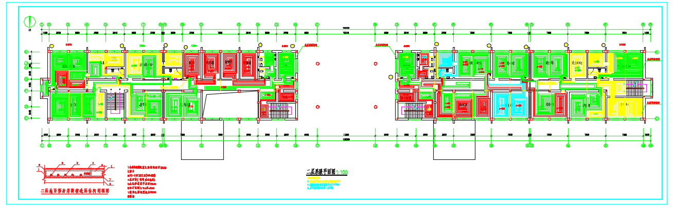 某高层办公楼地板采暖设计施工图纸