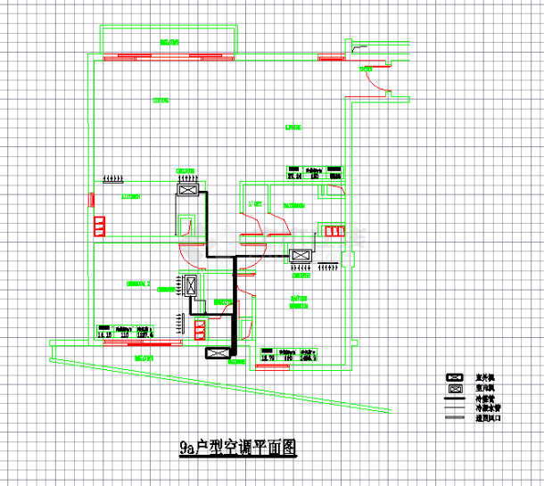 某住宅家用中央空调系统cad施工设计图纸-图二