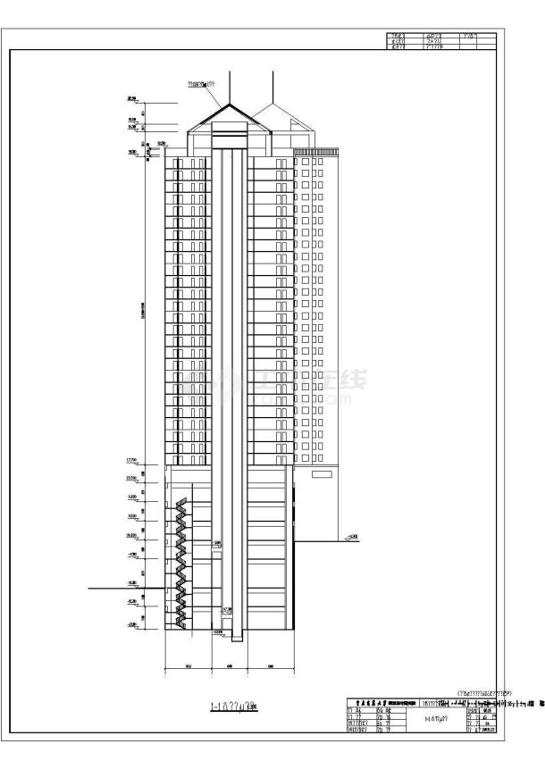 某国际地铁公司和平广场新民花园ABC栋建筑施工图-图一