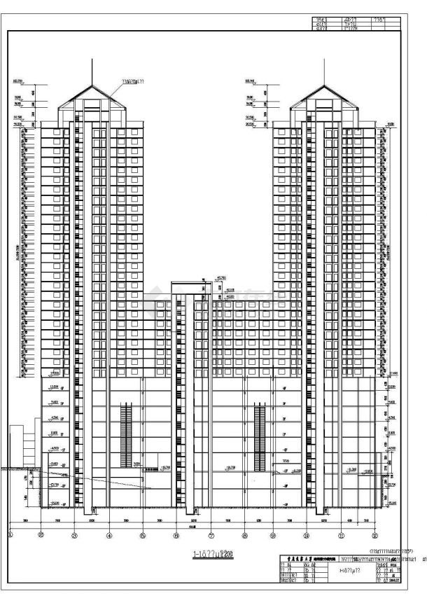 某国际地铁公司和平广场新民花园ABC栋建筑施工图-图二