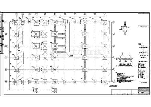 上海地上1层钢结构汽车展厅结构施工图-图一