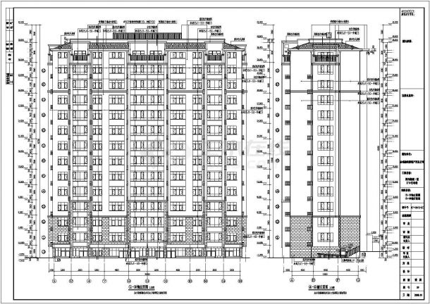 某地12层高层住宅楼建筑设计施工图-图二