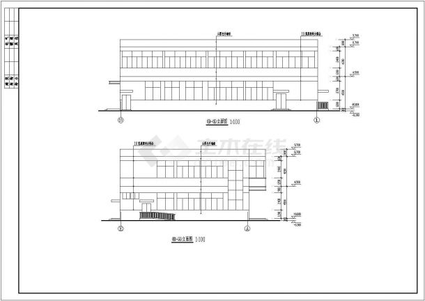 某地二层砖混结构建筑设计施工图纸-图二
