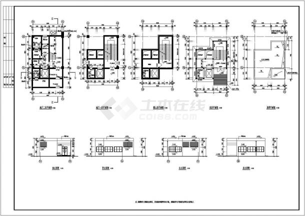 某住宅小区人防出口建筑方案设计图-图二