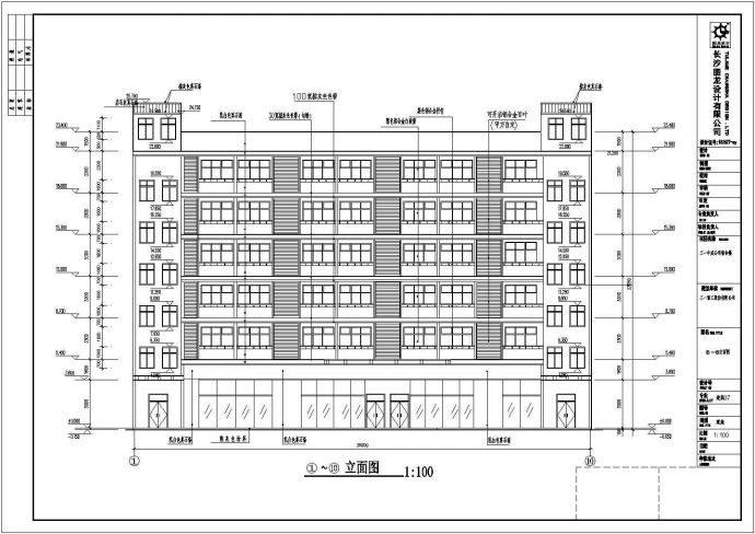 某地六层框架结构宿舍楼建筑设计方案图_图1