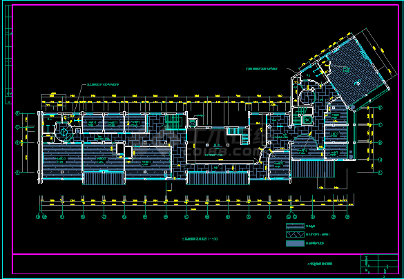 华海园住宅小区会所经典中式餐厅施工设计CAD图-图二
