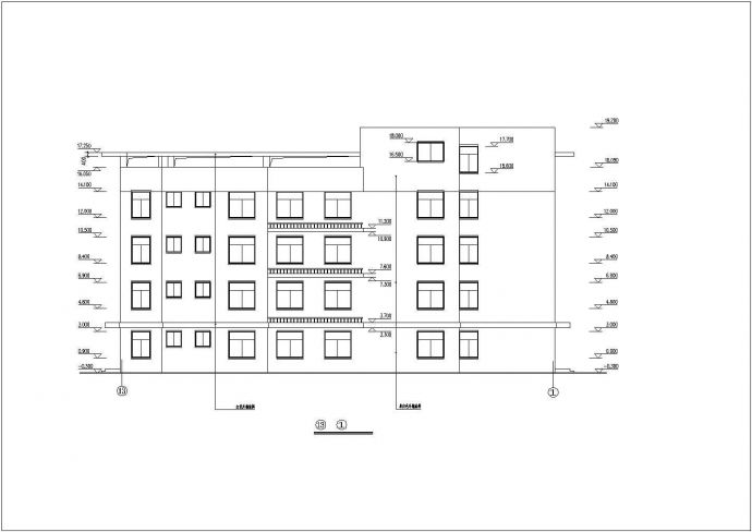 某乡镇四层框架结构医院建筑设计施工图_图1