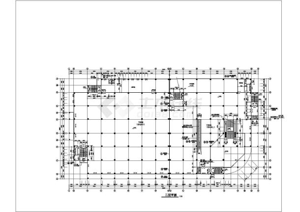 商业大厦建筑施工全套方案cad设计图纸-图一