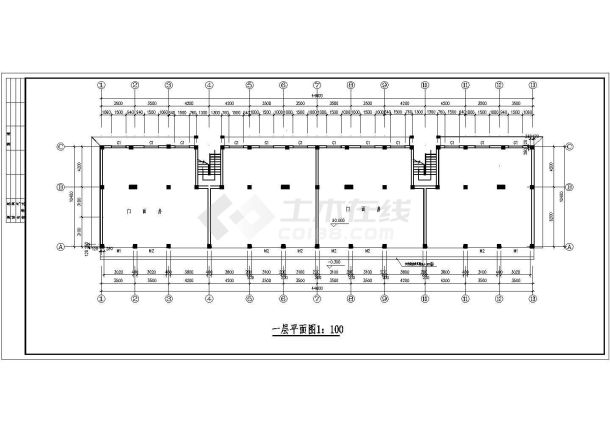 商住楼建筑施工全方案cad设计图纸-图一