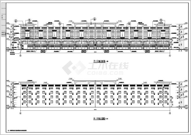 某地三层框架结构机械专卖商业楼建筑设计施工图-图一