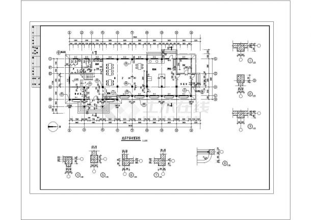 餐厅建筑设计方案及施工全套CAD图-图二