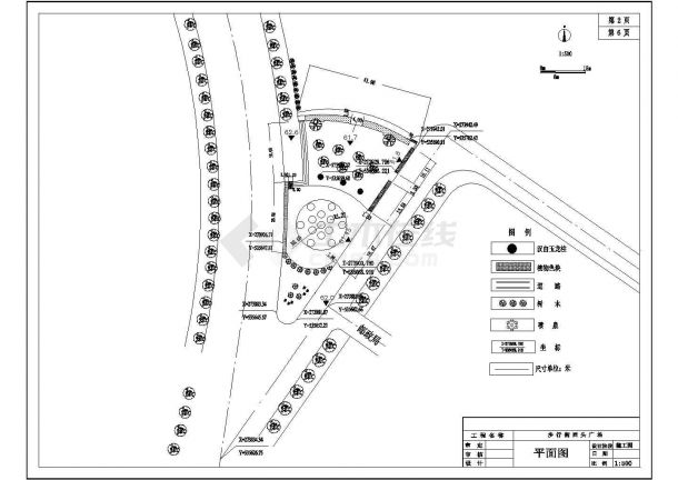 某步行街广场绿化景观园林CAD设计施工图-图二