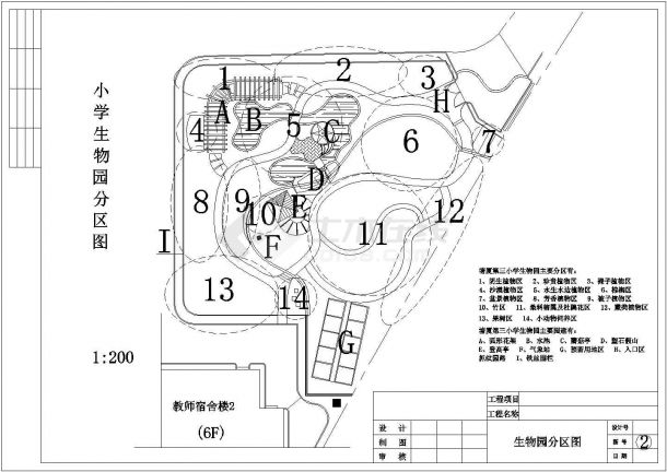 某地生物园全套景观园林CAD设计施工图纸-图二
